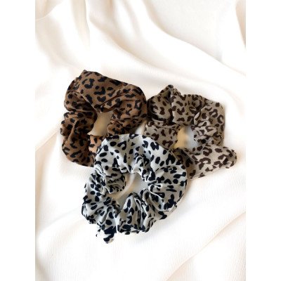 Chouchous Scrunchies - Motifs Léopard Tendance - Chouchous à motifs